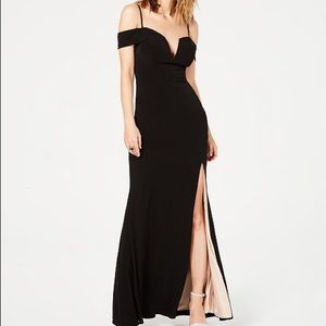 Black dress off the shoulder